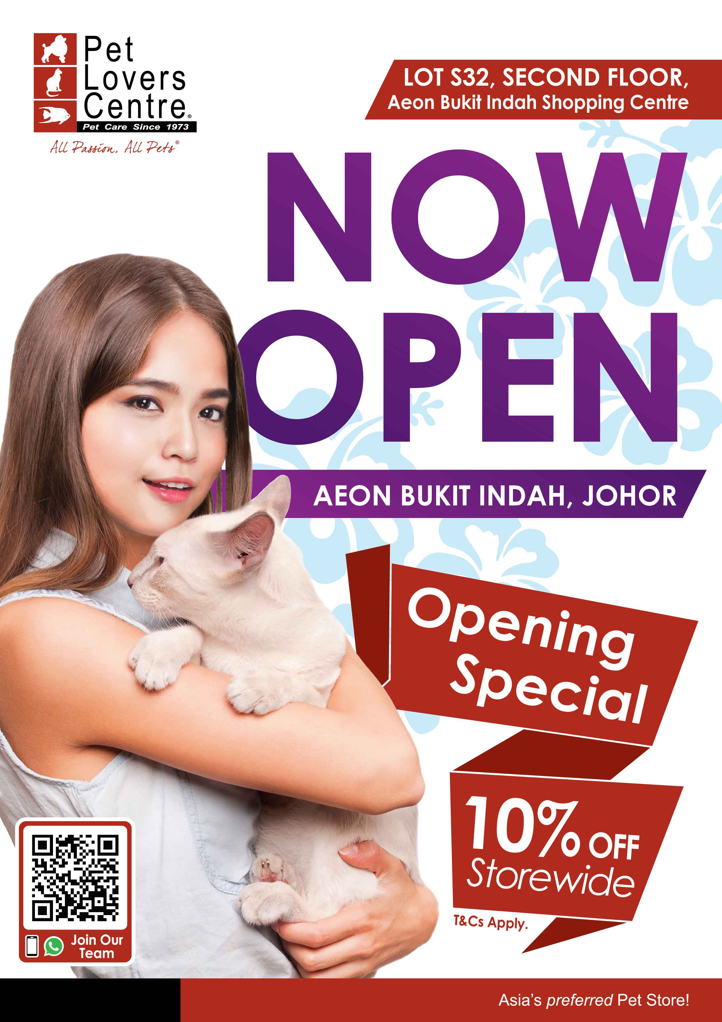 Outlet Opening Sale in Aeon Bukit Indah Johor Pet Lovers Centre